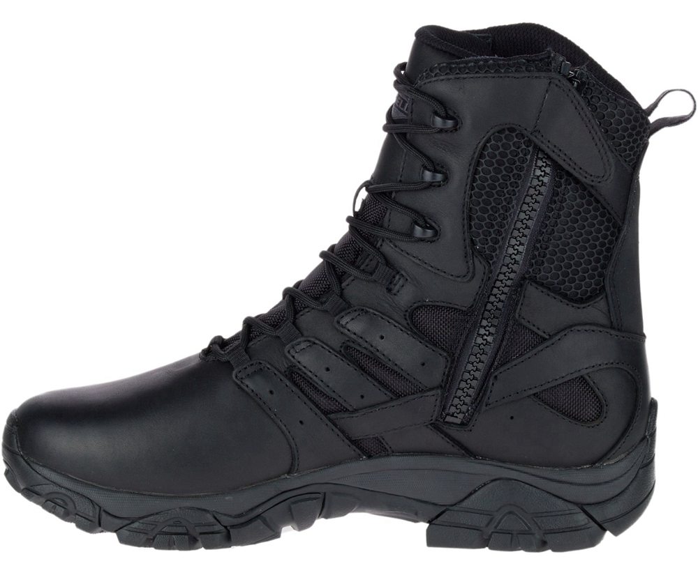 Merrell Boots Black - Moab 2 8\" Tactical Response Waterproof - Womens 12JOGEDNX